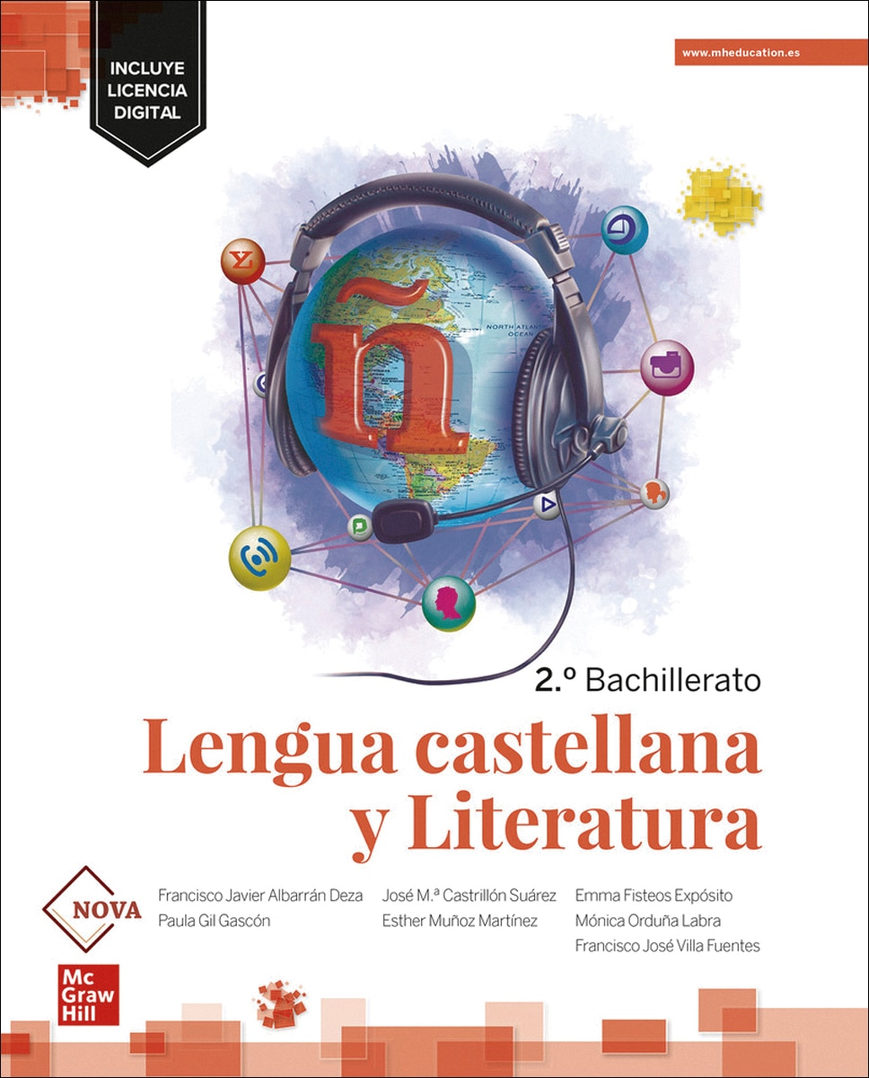 Portada de Lengua castellana y Literatura 2.º Bachillerato. NOVA (Tapa blanda).