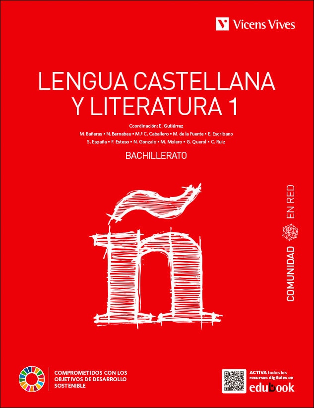 Portada de Lengua Castellana y Literatura 1. Bachillerato. (Comunidad en Red) (Tapa blanda).