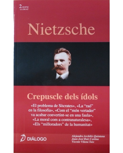 Portada de Nietzsche. Crepúscle dels ídols