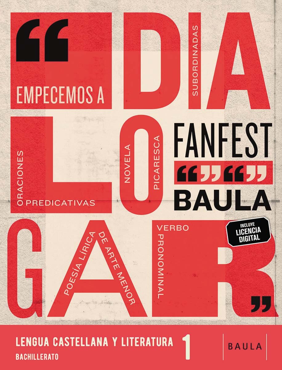 Portada de Lengua castellana y literatura 1º Bachillerato LA Fanfest.