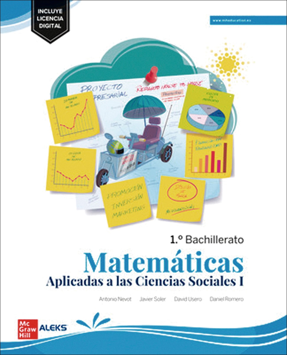 Portada de Matemáticas Aplicadas a las Ciencias Sociales 1.º Bachillerato