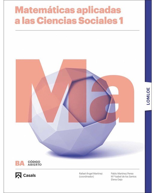 Portada de Matemáticas 1 BA CCSS LOMLOE (Tapa blanda).