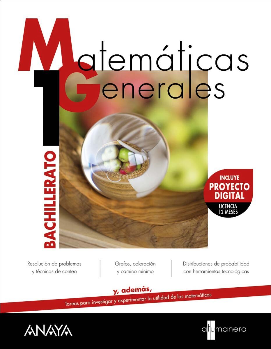 Portada de Matemáticas Generales. (Tapa blanda).
