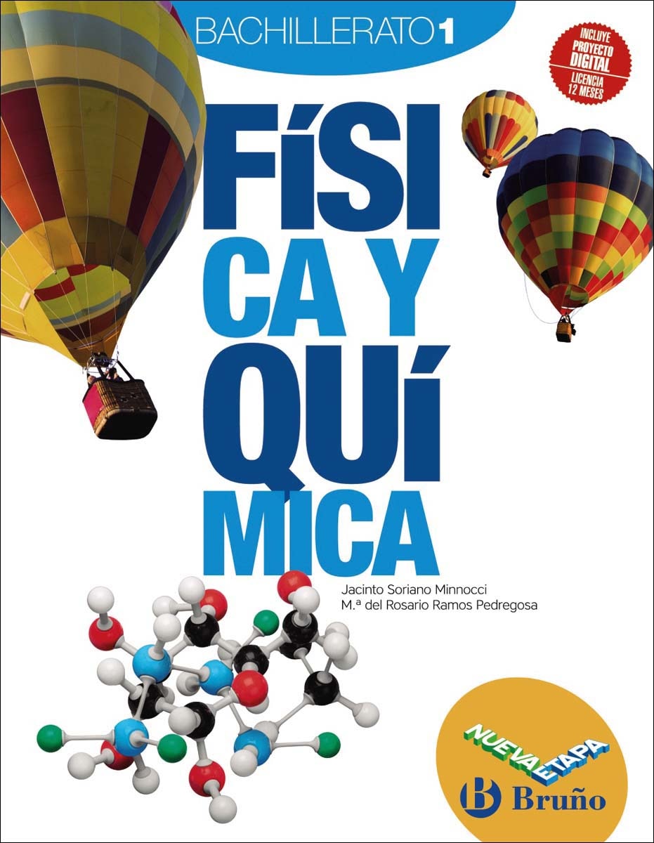 Portada de Física y Química 1 Bachillerato Nueva etapa Bruño (Tapa blanda).