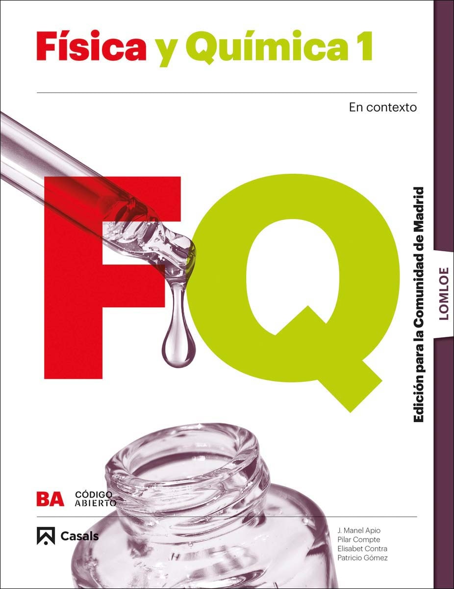 Portada de Física y Química 1 BA LOMLOE MADRID.