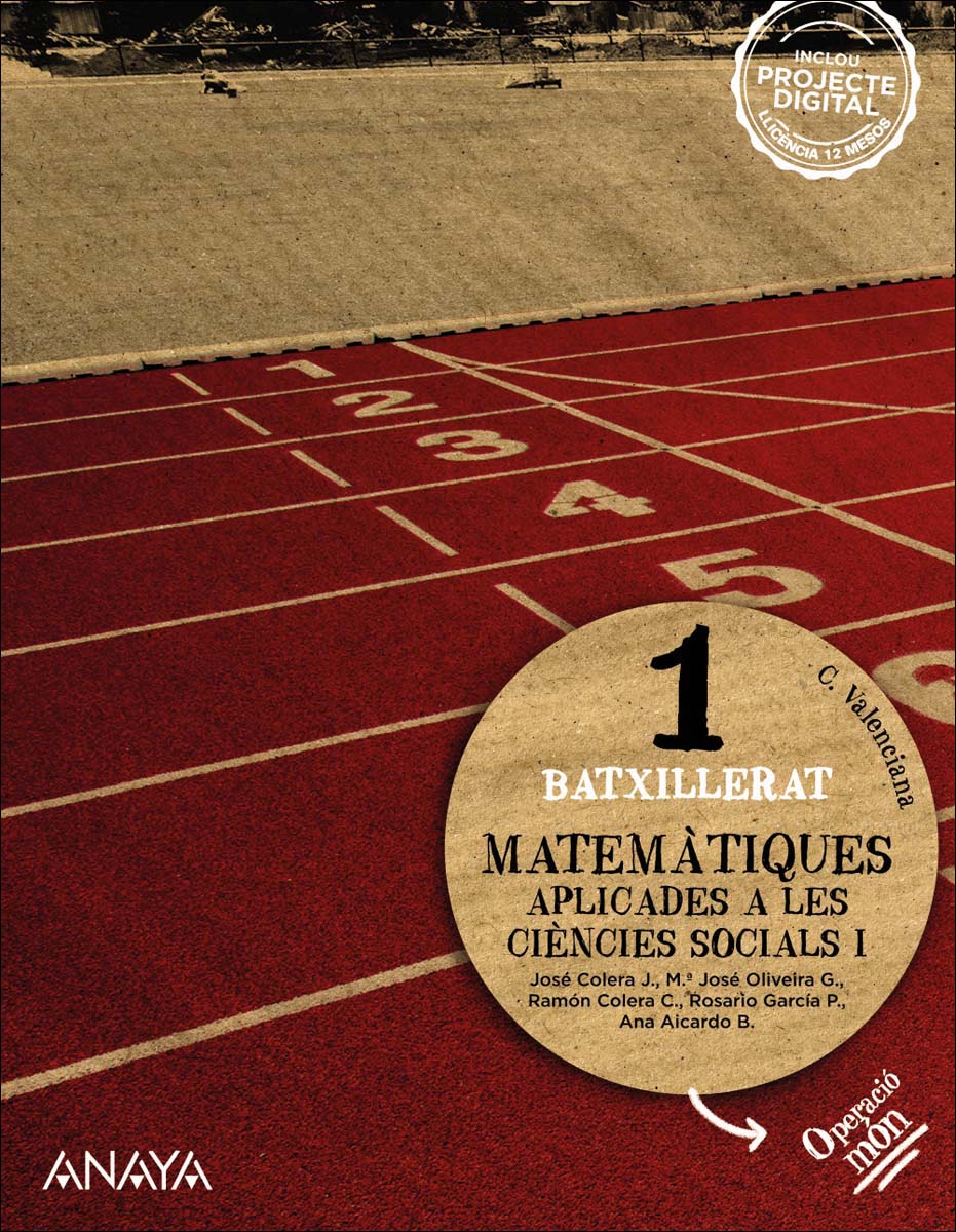 Portada de Matemàtiques aplicades a les ciències socials I. (Tapa blanda).