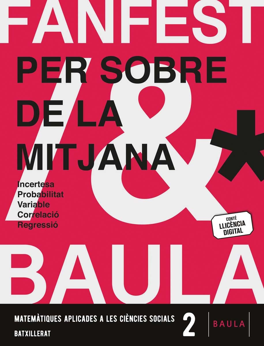 Portada de Matemàtiques aplicades a les Ciències Socials 2n Batxillerat LA Fanfest (Projecte Fanfest)