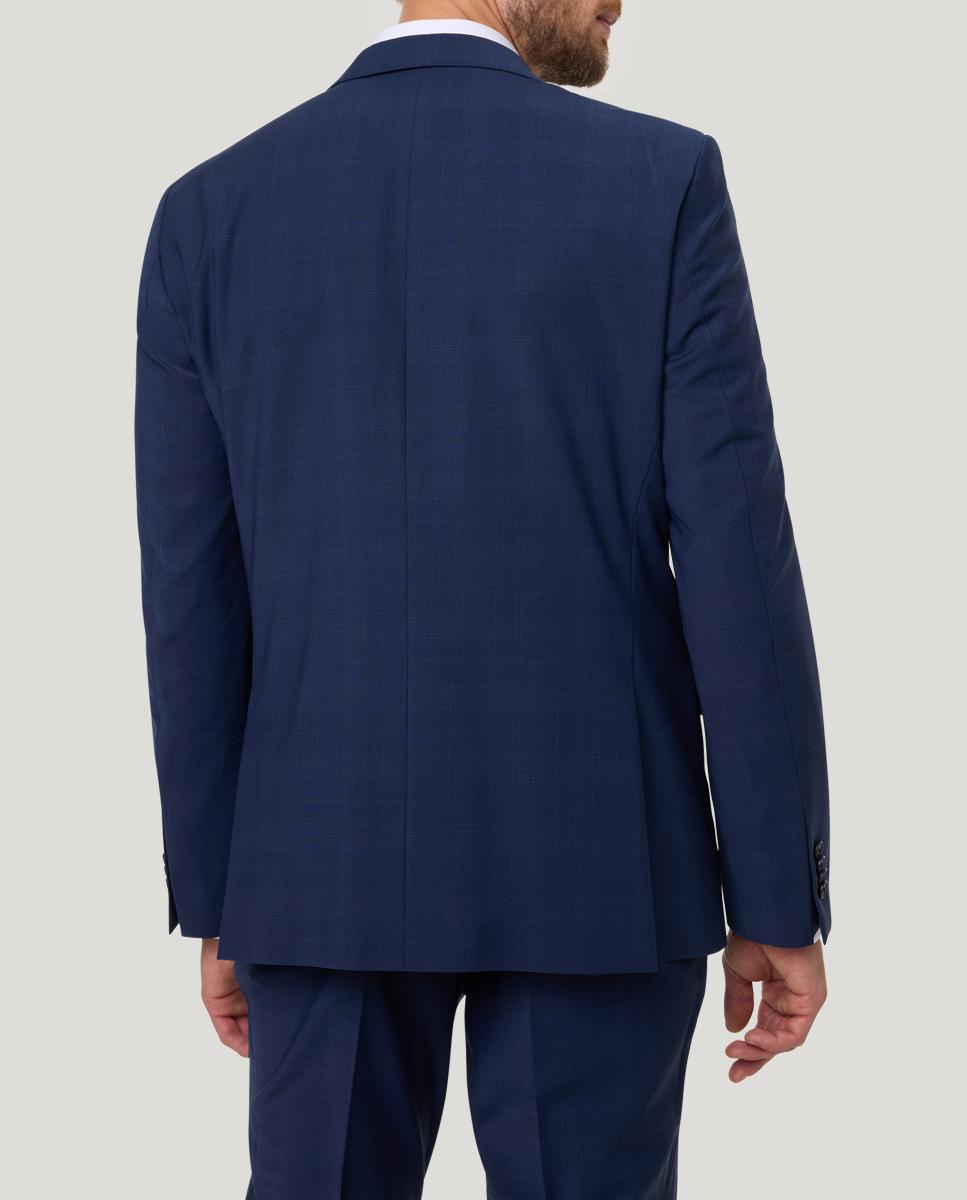 Blazer de Fato aos Quadrados Azul-marinho-2