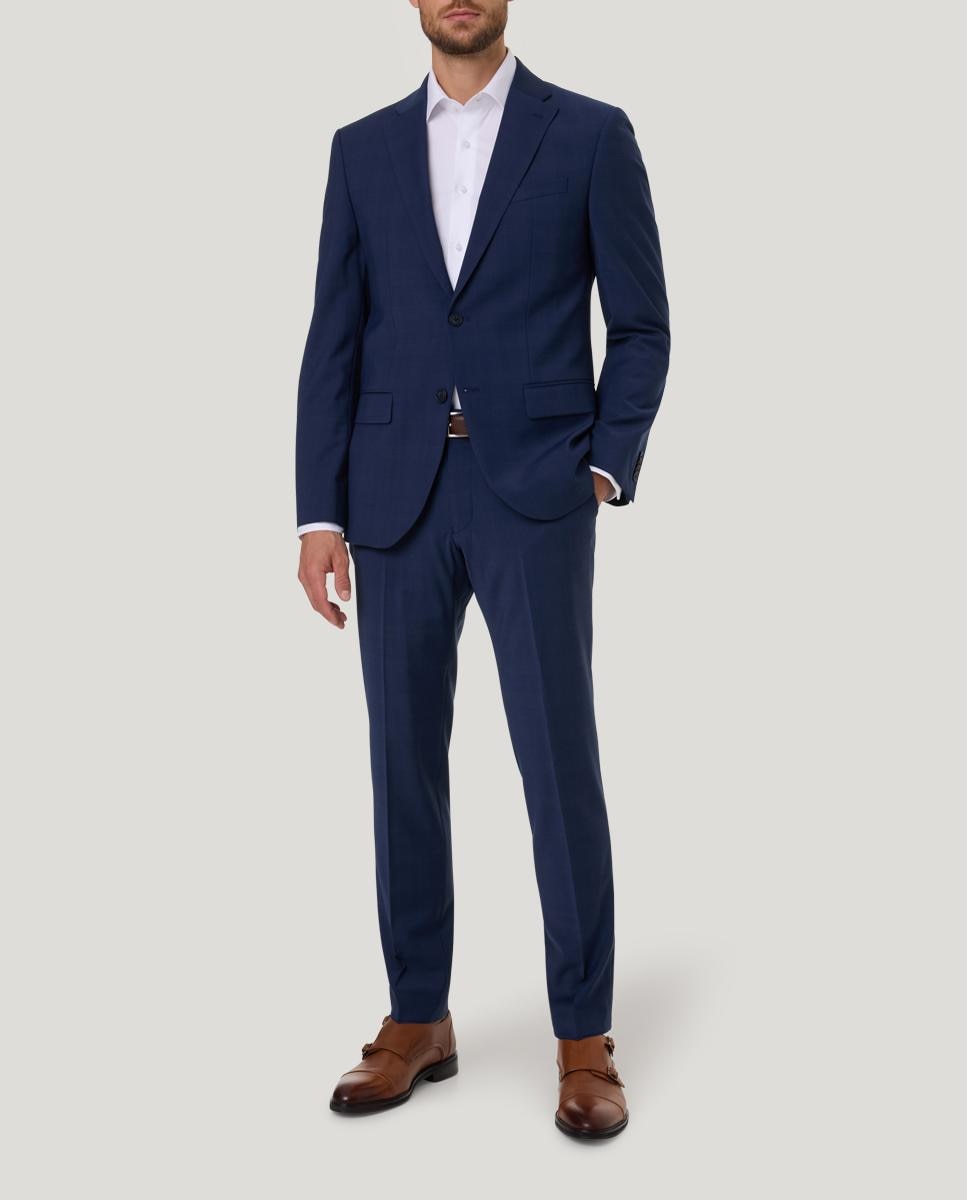 Blazer de Fato aos Quadrados Azul-marinho-5