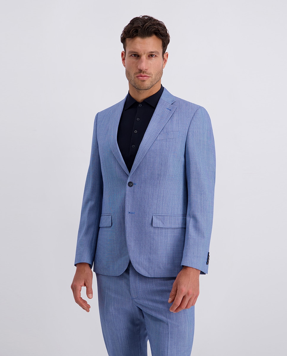 Imagem 0 de Blazer de Fato de Estruturas Custom Fit - Azul-Celeste