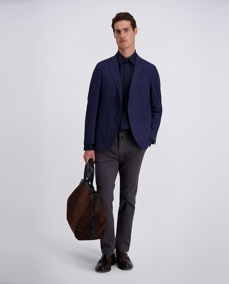 Blazer de Jersey Modern Fit Azul-marinho-6