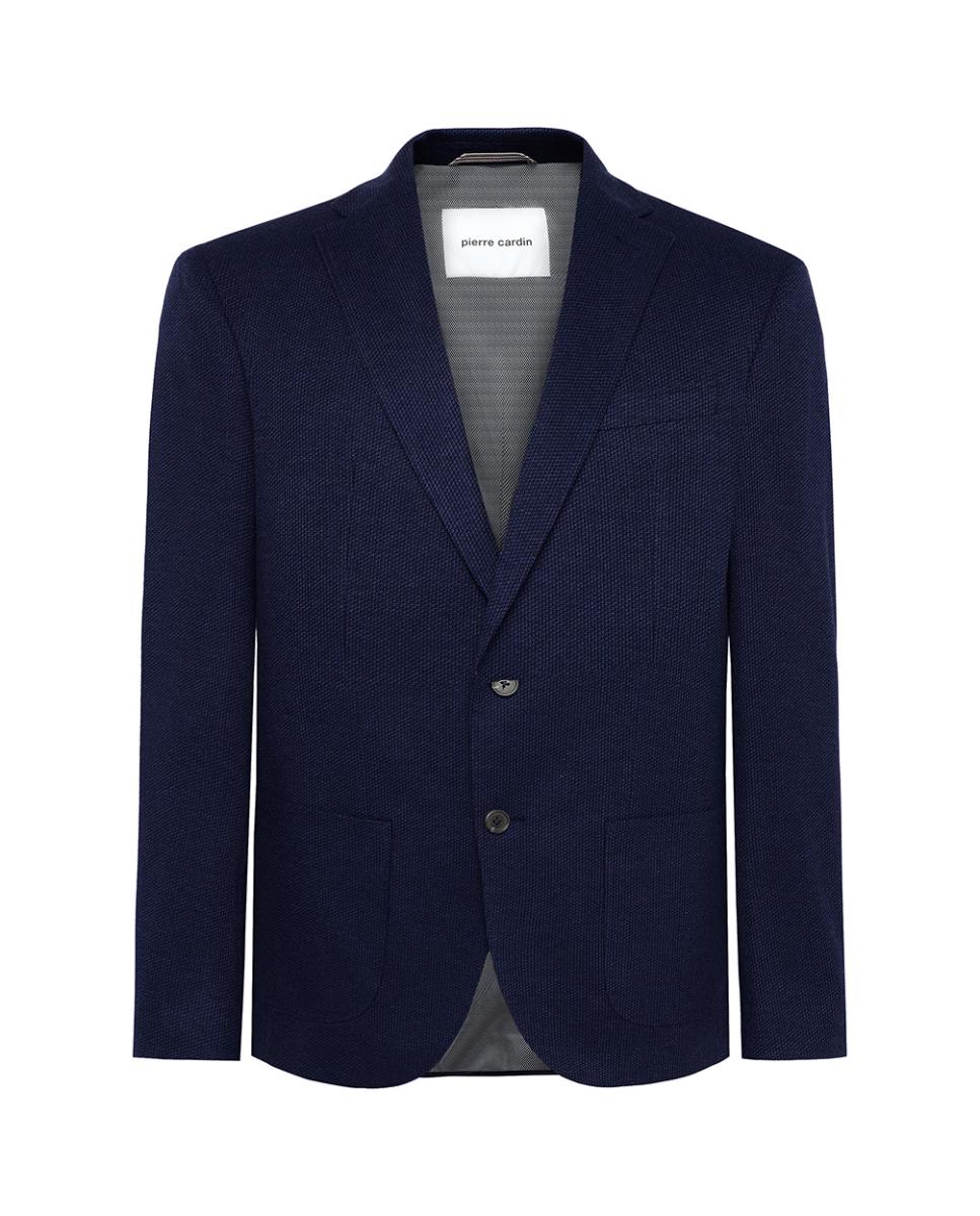 Blazer de Jersey Modern Fit Azul-marinho-5