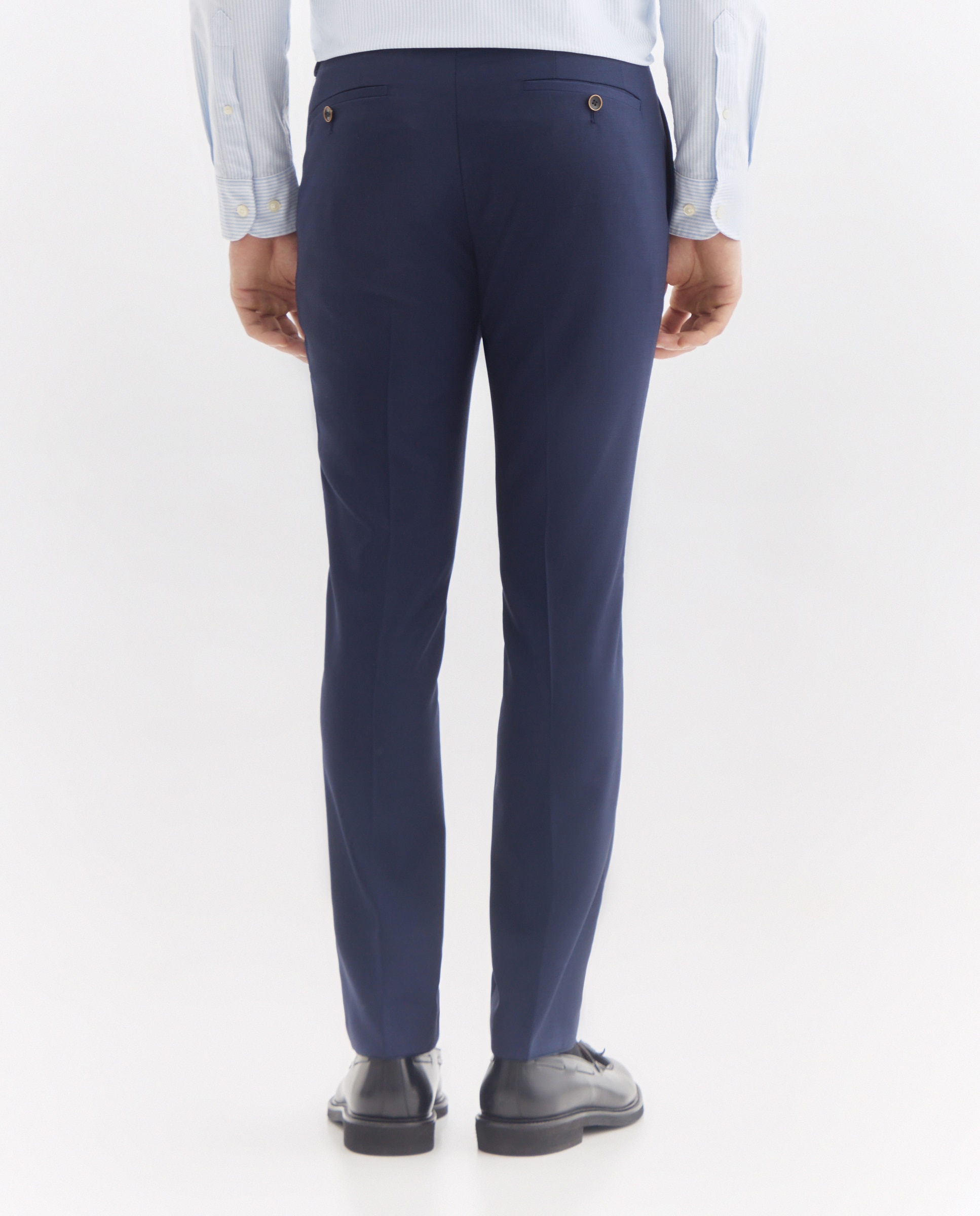 Calças de homem Roy Robson slim de vestir em azul Azul-marinho-3