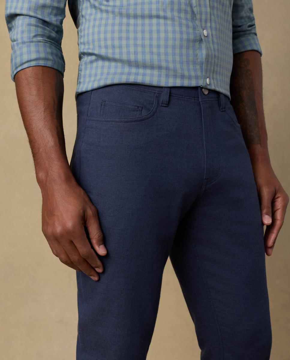 Pantalon Sport de hombre cinco bolsillos Coolmax - Faherty - Azul marino Azul marino-3