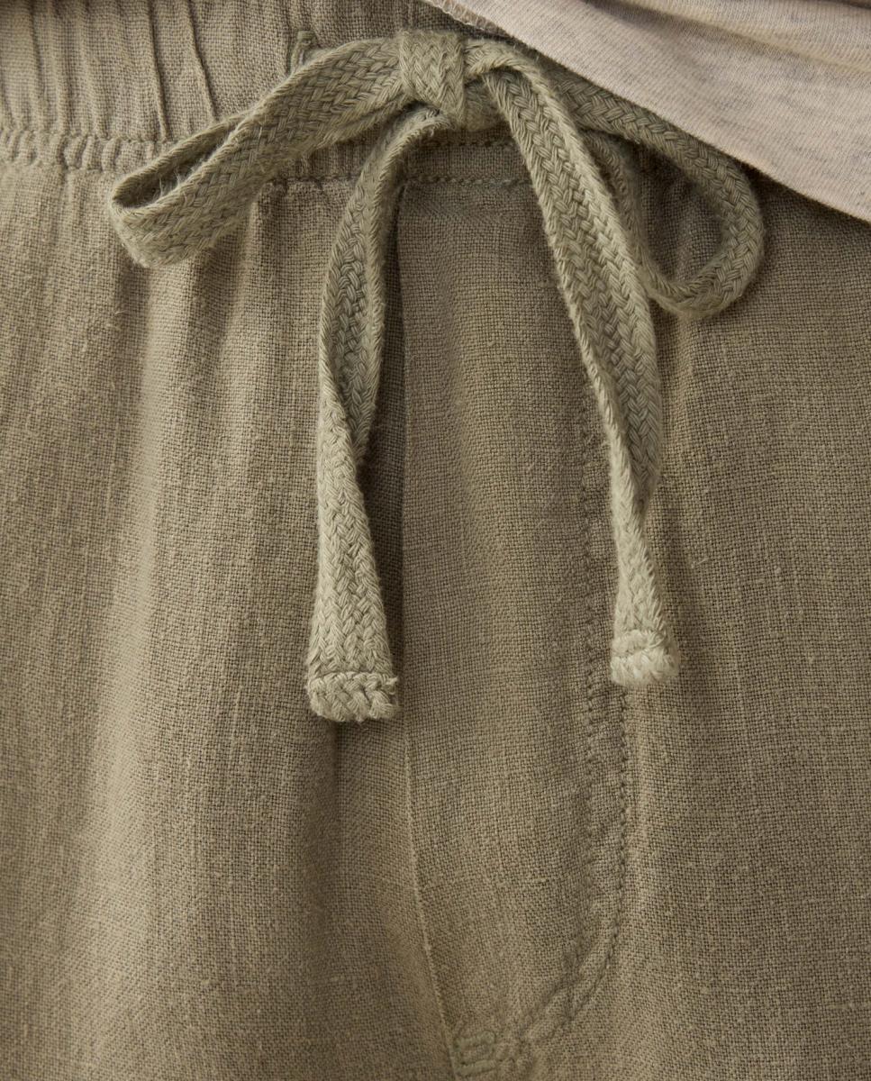 Pantalon de hombre de lino - Faherty - Verde militar Verde militar-3