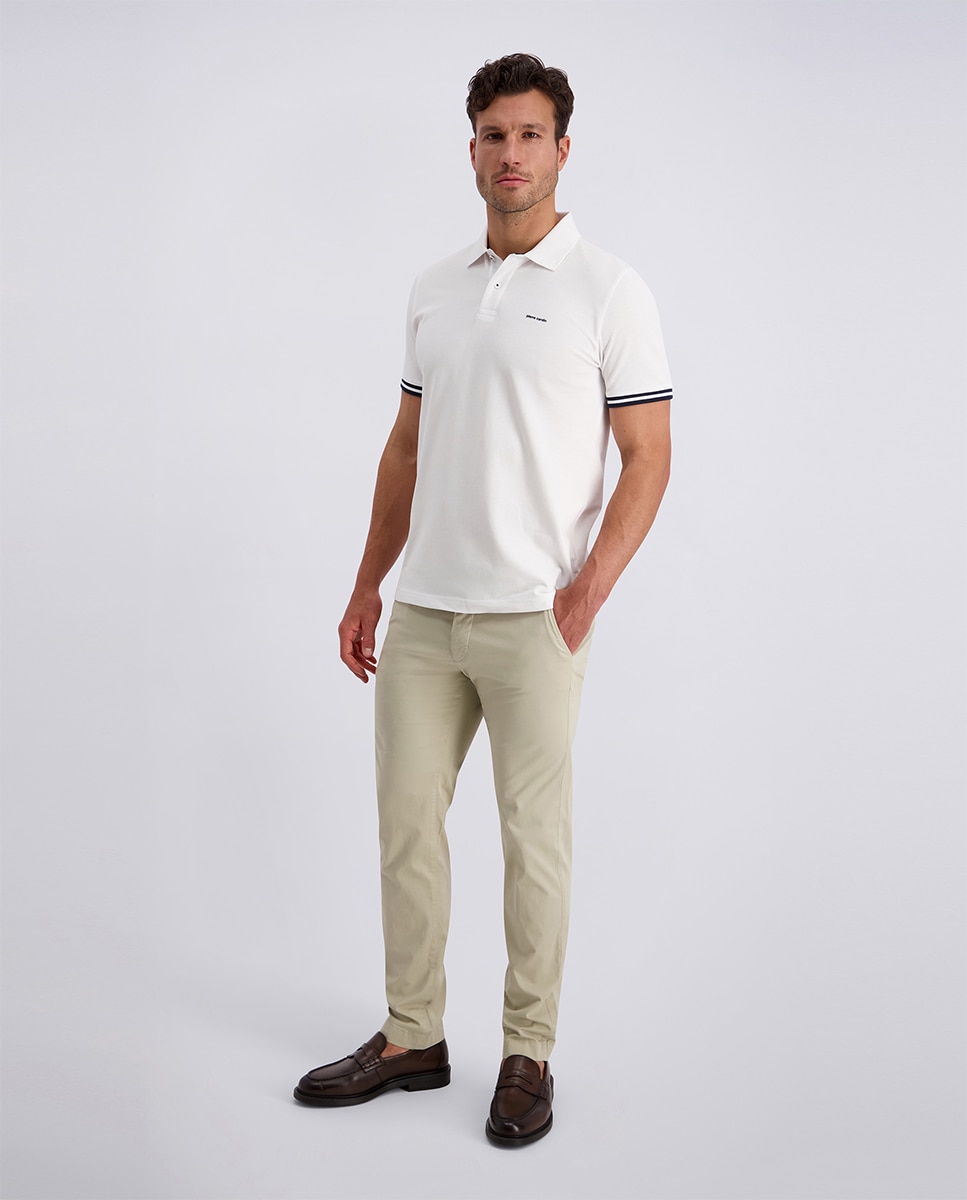 Imagem 0 de Calças Chino de Tecido Técnico Tapered Fit - Bege