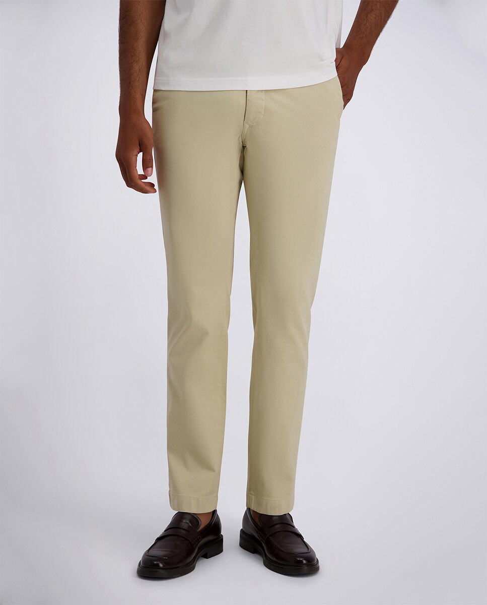 Imagen 2 de Pantalón chino de hombre con estructura - Pierre Cardin - Beige Beige