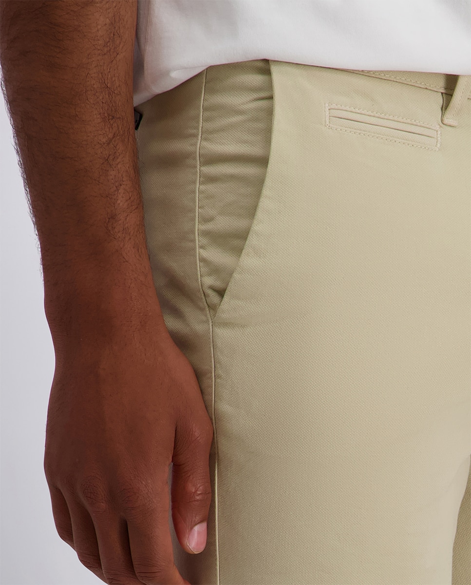 Imagen 4 de Pantalón chino de hombre con estructura - Pierre Cardin - Beige Beige