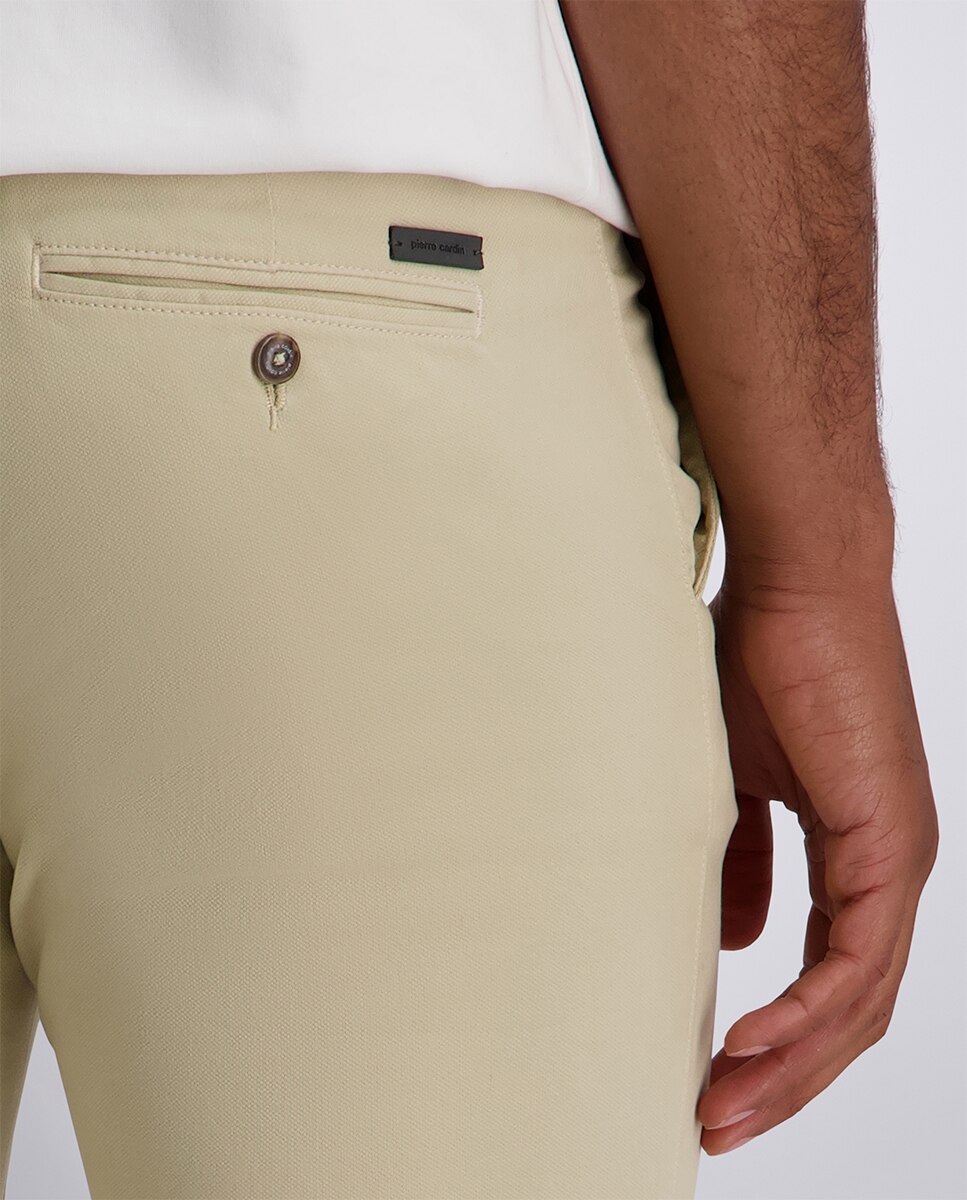 Imagen 5 de Pantalón chino de hombre con estructura - Pierre Cardin - Beige Beige