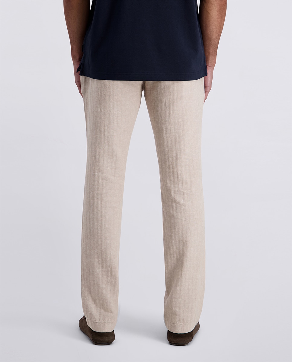 Calças Chino de Linho Parade Weekend Regular Fit - Bege Bege-3