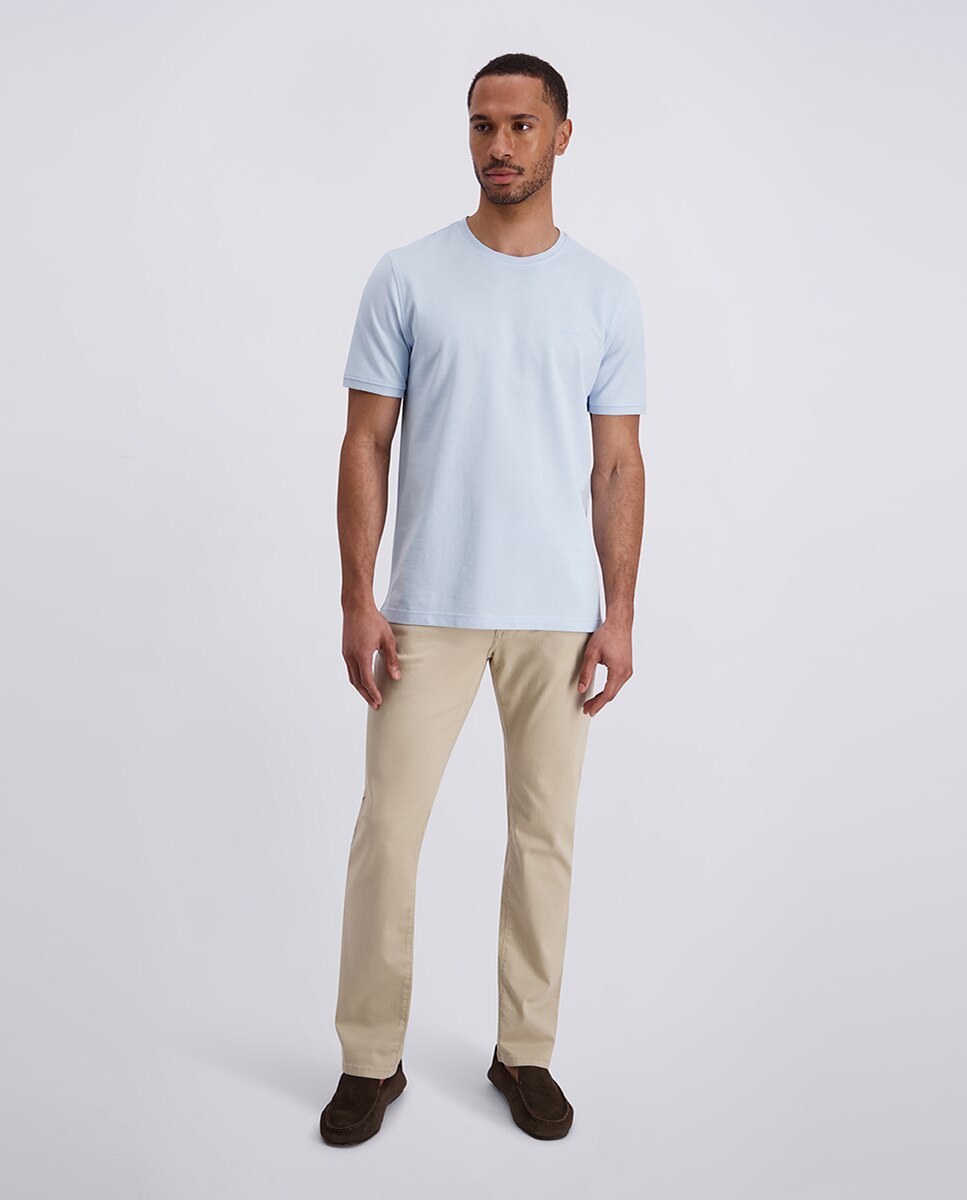 Imagem 0 de Calças de 5 Bolsos Denim Airtouch Tapered Fit - Cinzento