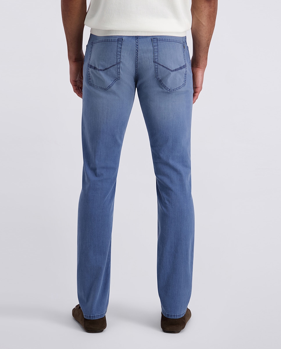 Ganga de 6,5 onças. Airtouch Lavado Tapered Fit - Azul-Claro Azul-claro-3