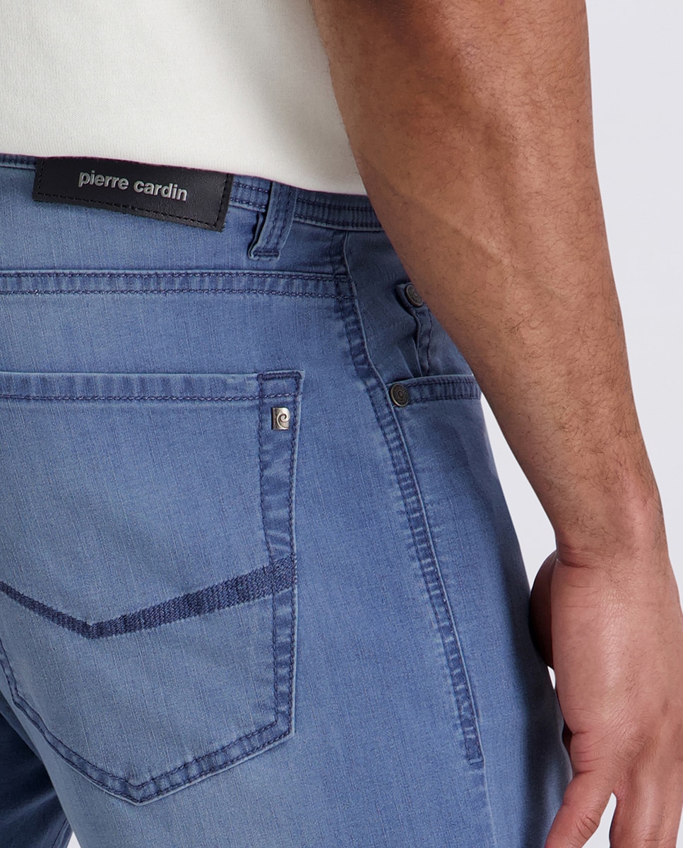 Ganga de 6,5 onças. Airtouch Lavado Tapered Fit - Azul-Claro Azul-claro-5