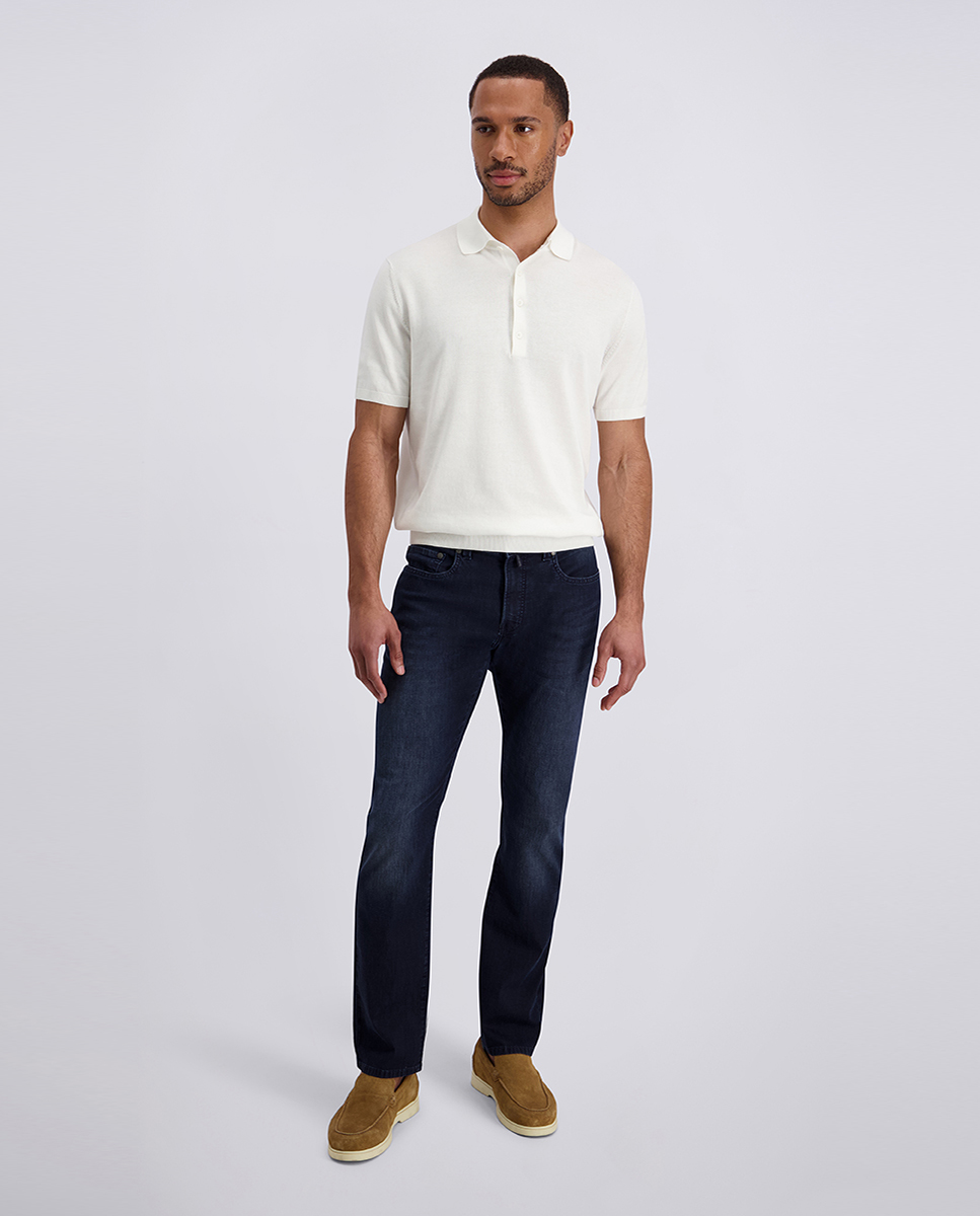 Imagem 0 de Ganga de 6,5 onças. Airtouch Lavado Tapered Fit - Azul-Escuro