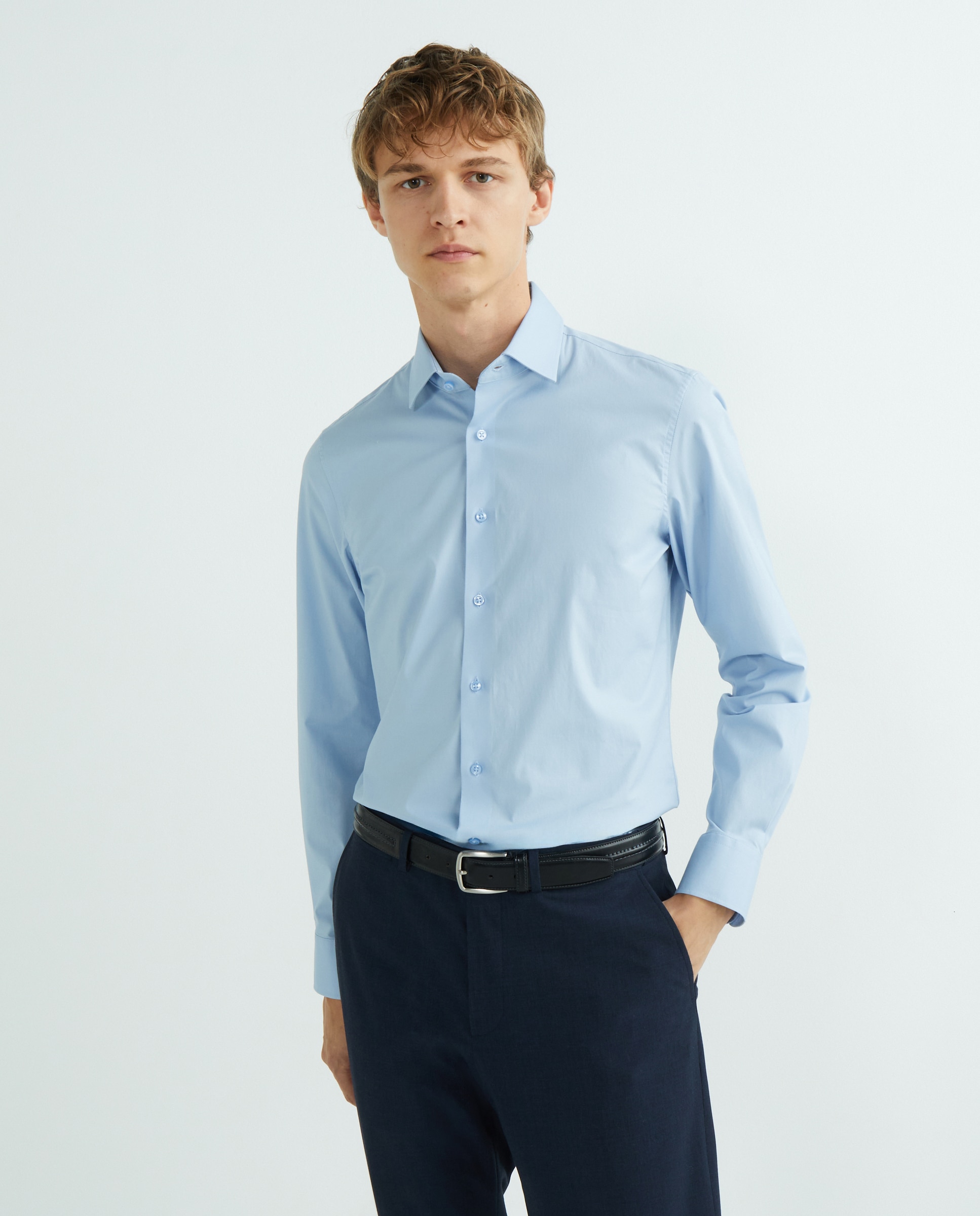 Camisa formal slim fit Azul-claro-2