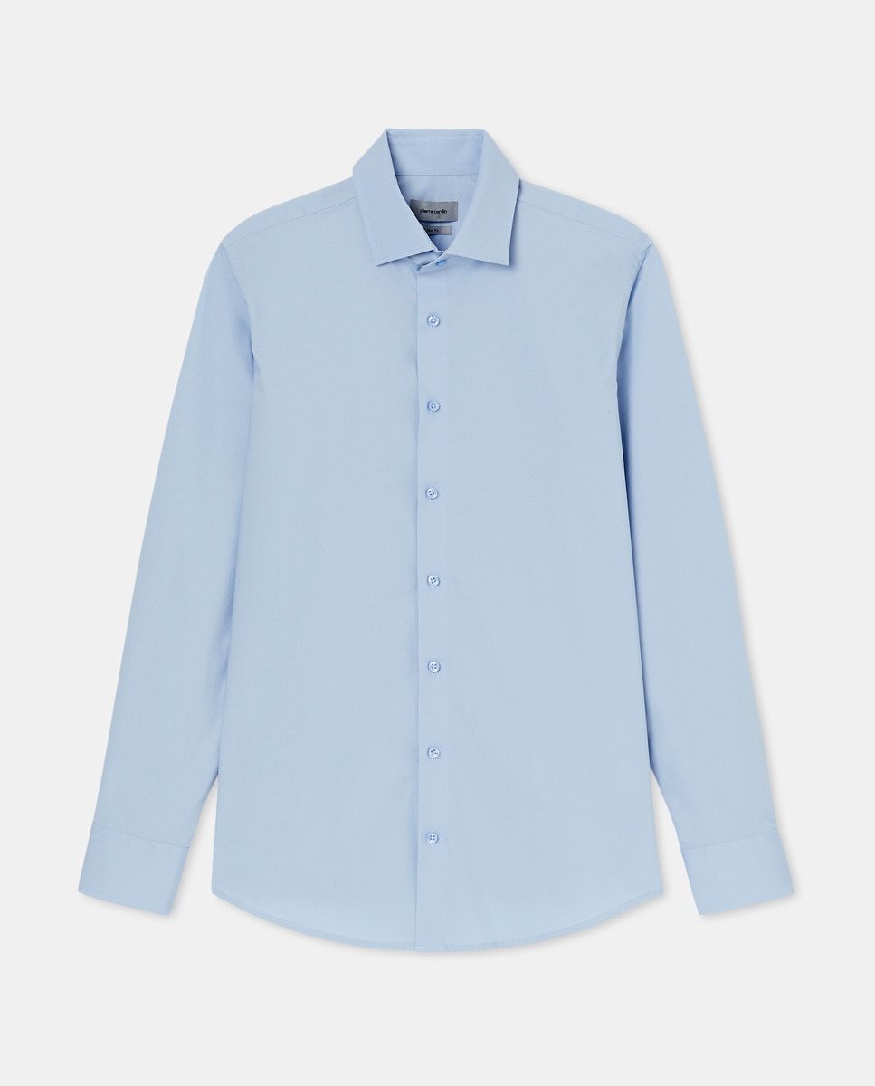 Camisa formal slim fit Azul-claro-4