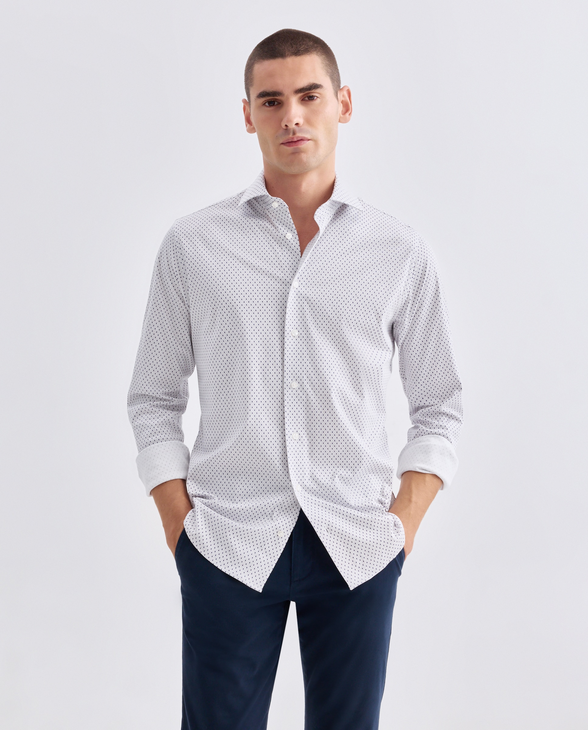Camisa Casual Cinzento-claro-1