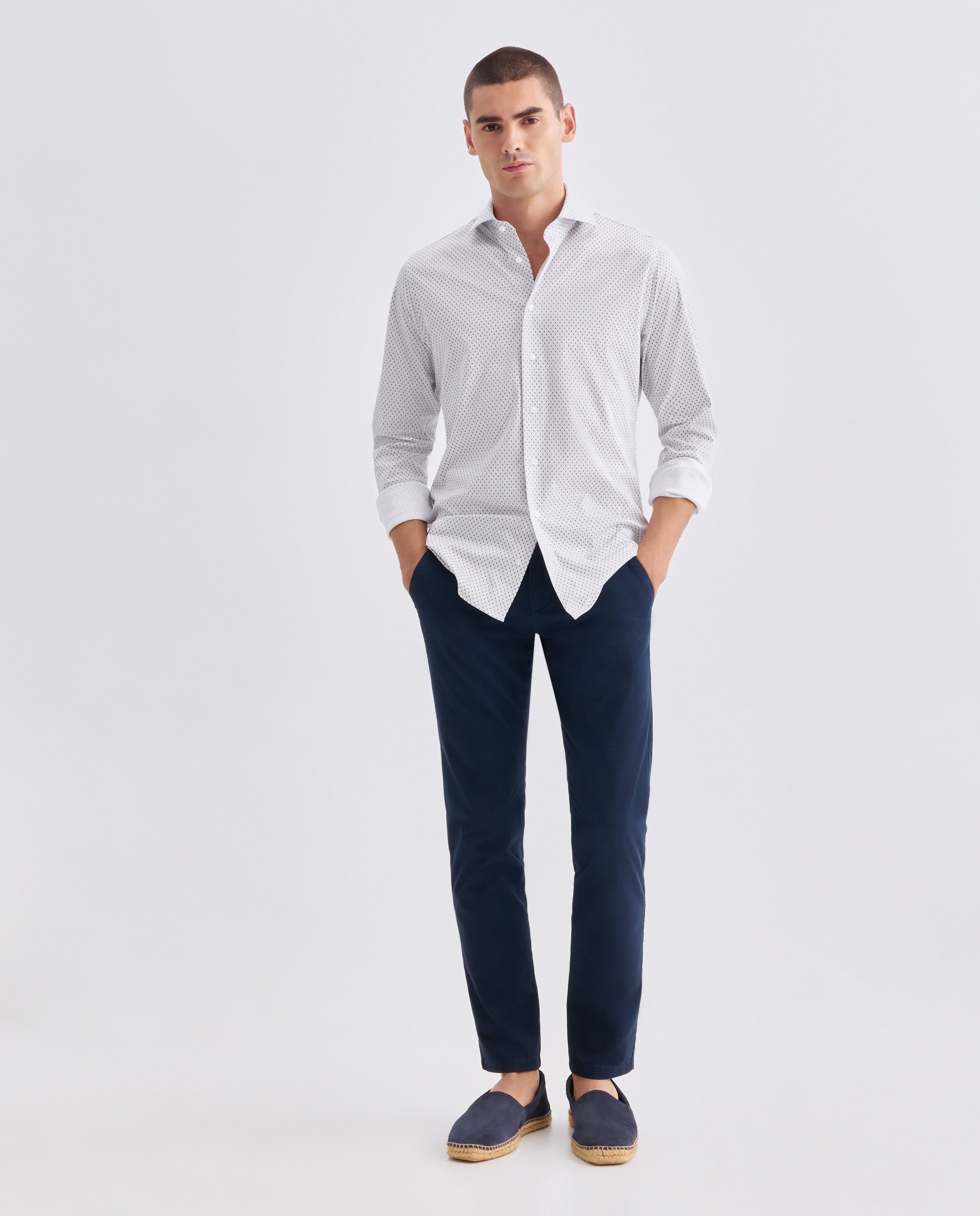 Camisa Casual Cinzento-claro-2