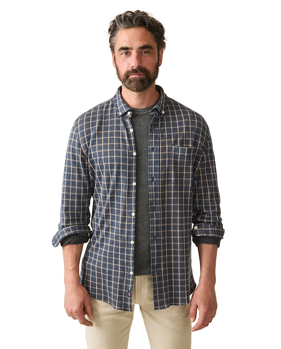 Camisa de hombre Coastline - Faherty - Azul marino Azul marino-1
