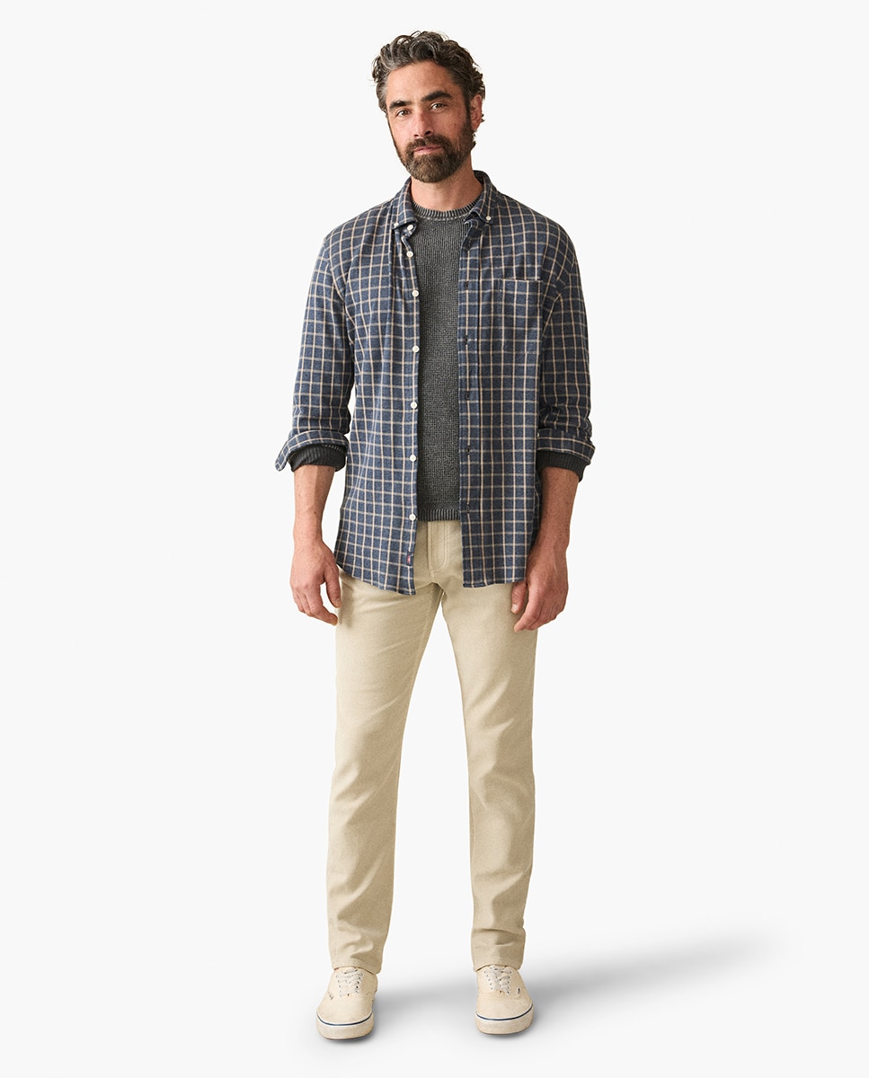 Camisa de hombre Coastline - Faherty - Azul marino Azul marino-3