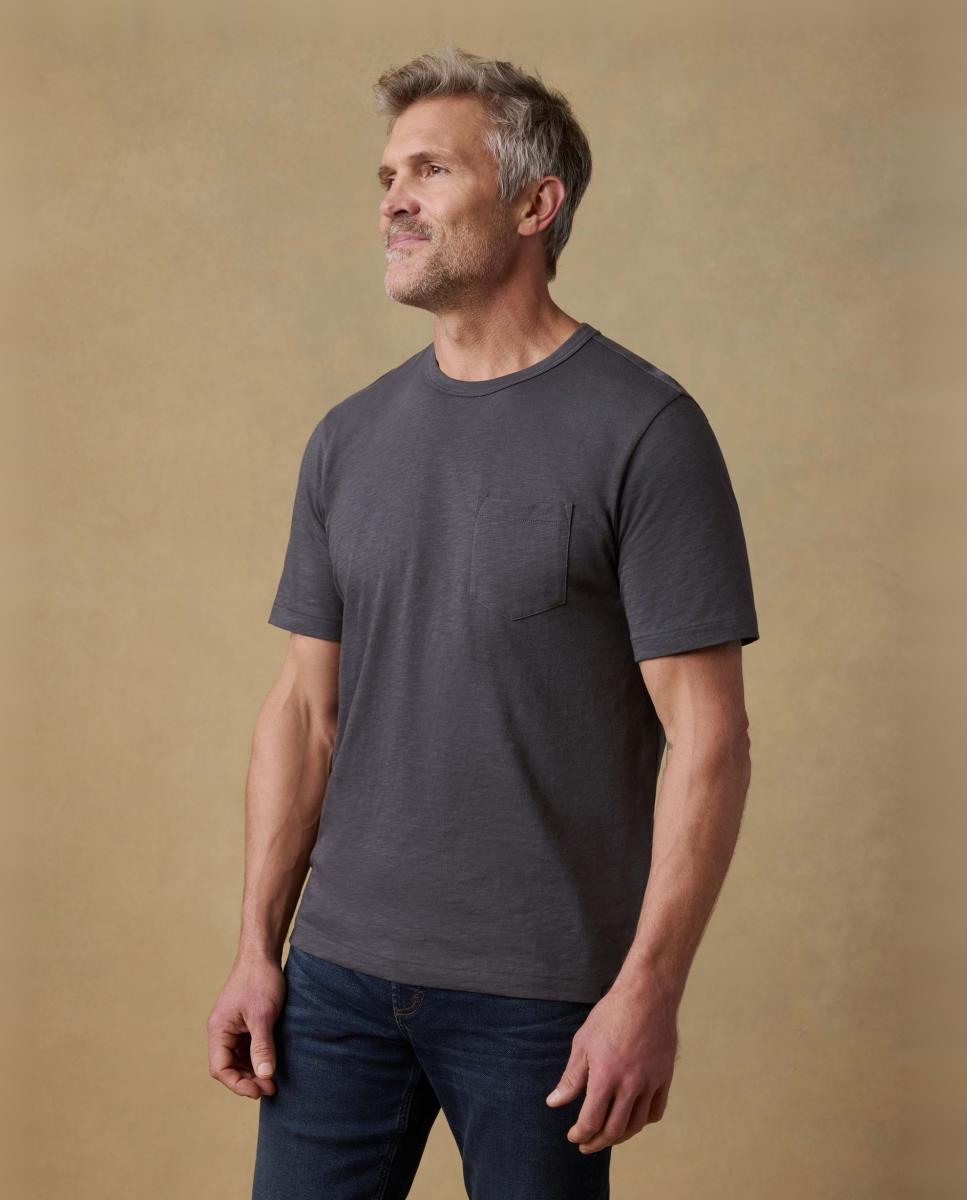 Imagen 1 de Camiseta de hombre manga corta lisa - Faherty - Gris oscuro Gris oscuro
