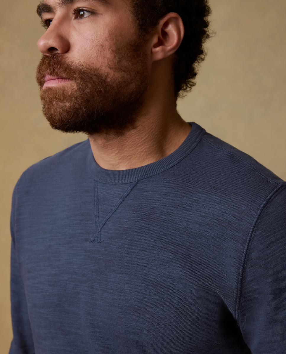 Camisola de Malha Fina Azul-marinho-2
