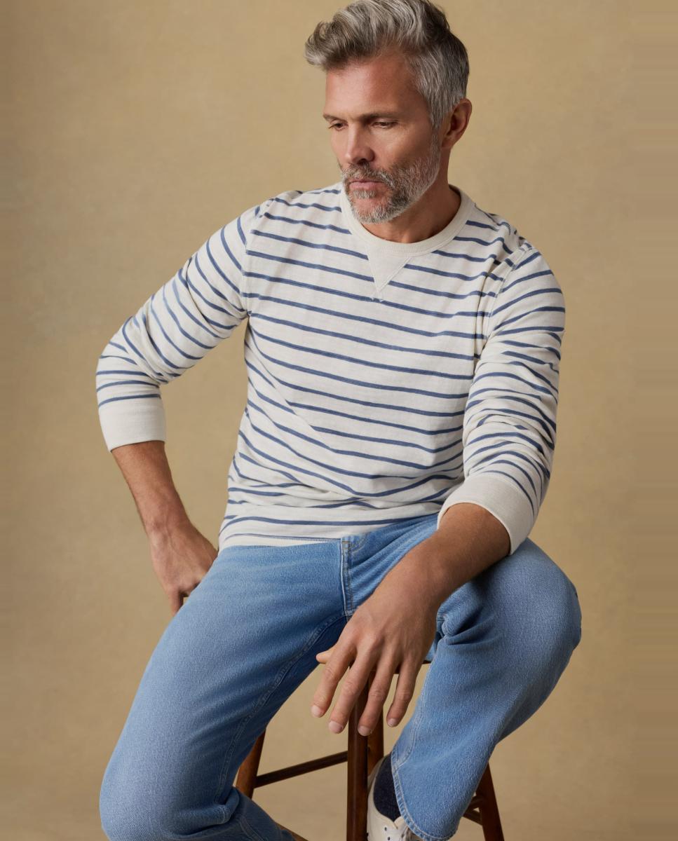 Sweatshirt de homem estampada Azul-claro-3