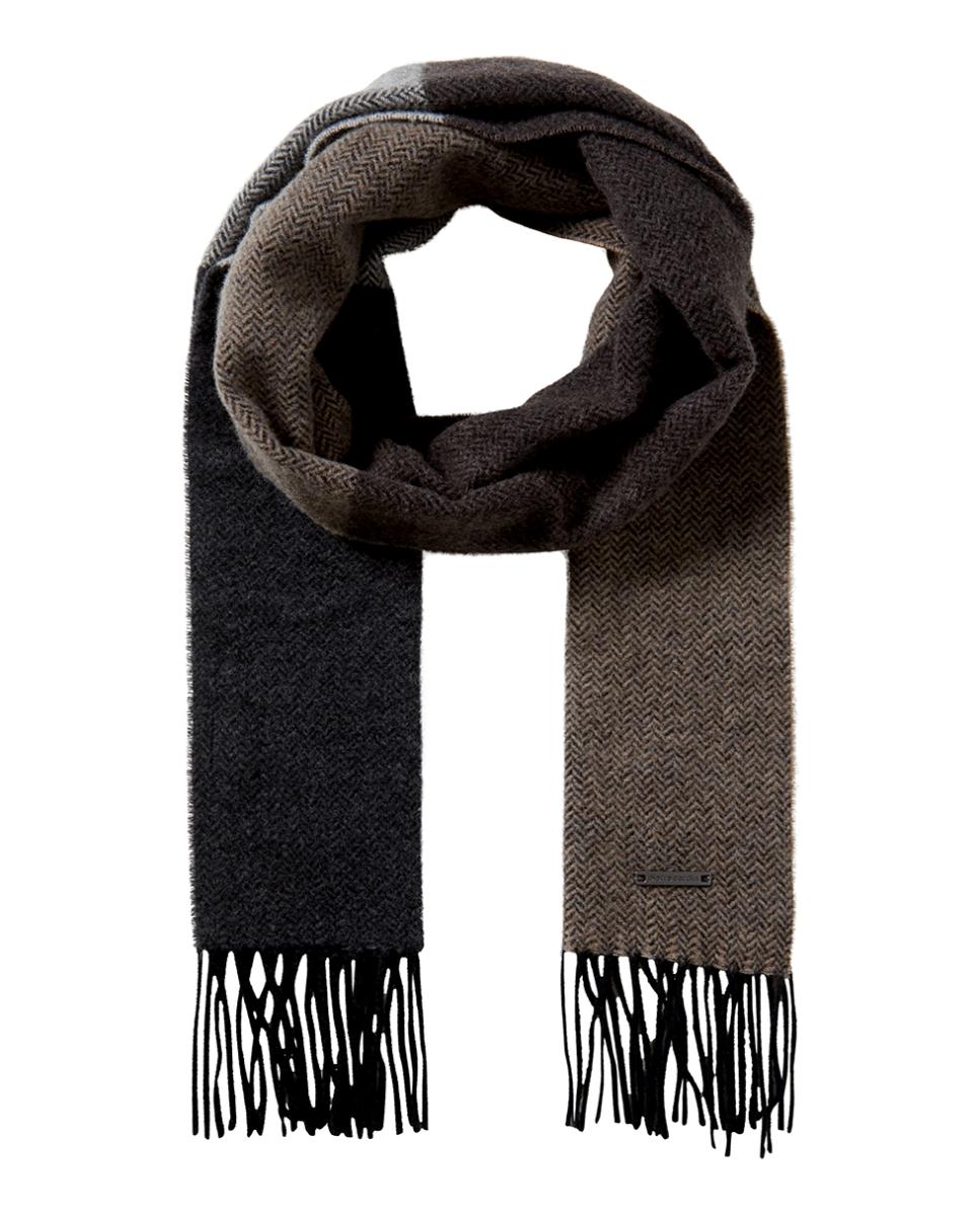Bufanda de hombre doble faz estructura - Pierre Cardin - Marrón Marrón-1