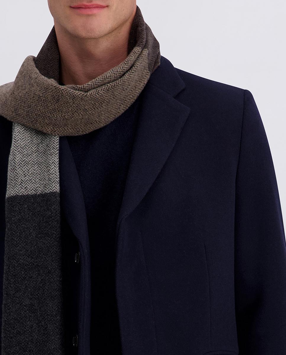 Bufanda de hombre doble faz estructura - Pierre Cardin - Marrón Marrón-4