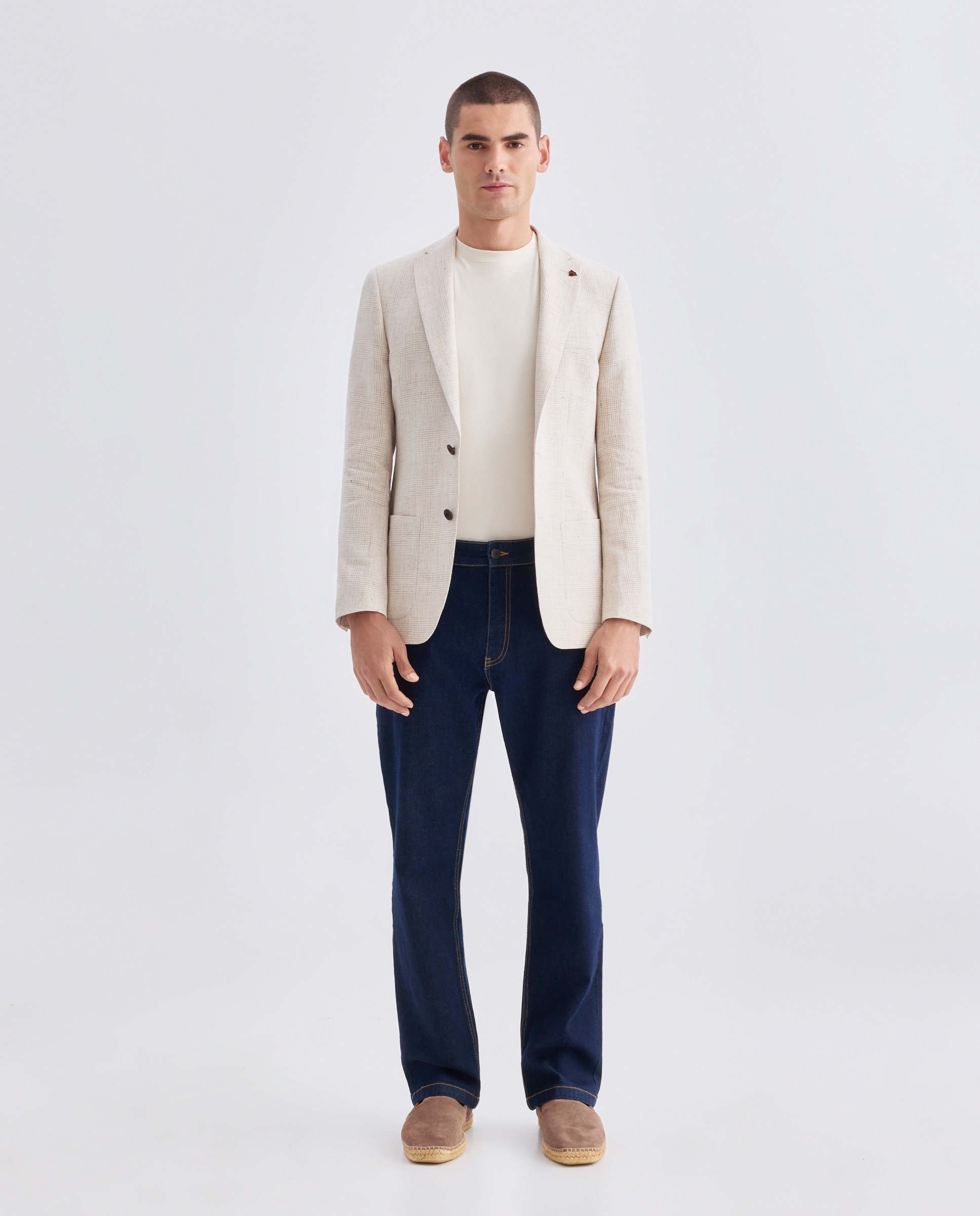 Blazer Slim Bege-2