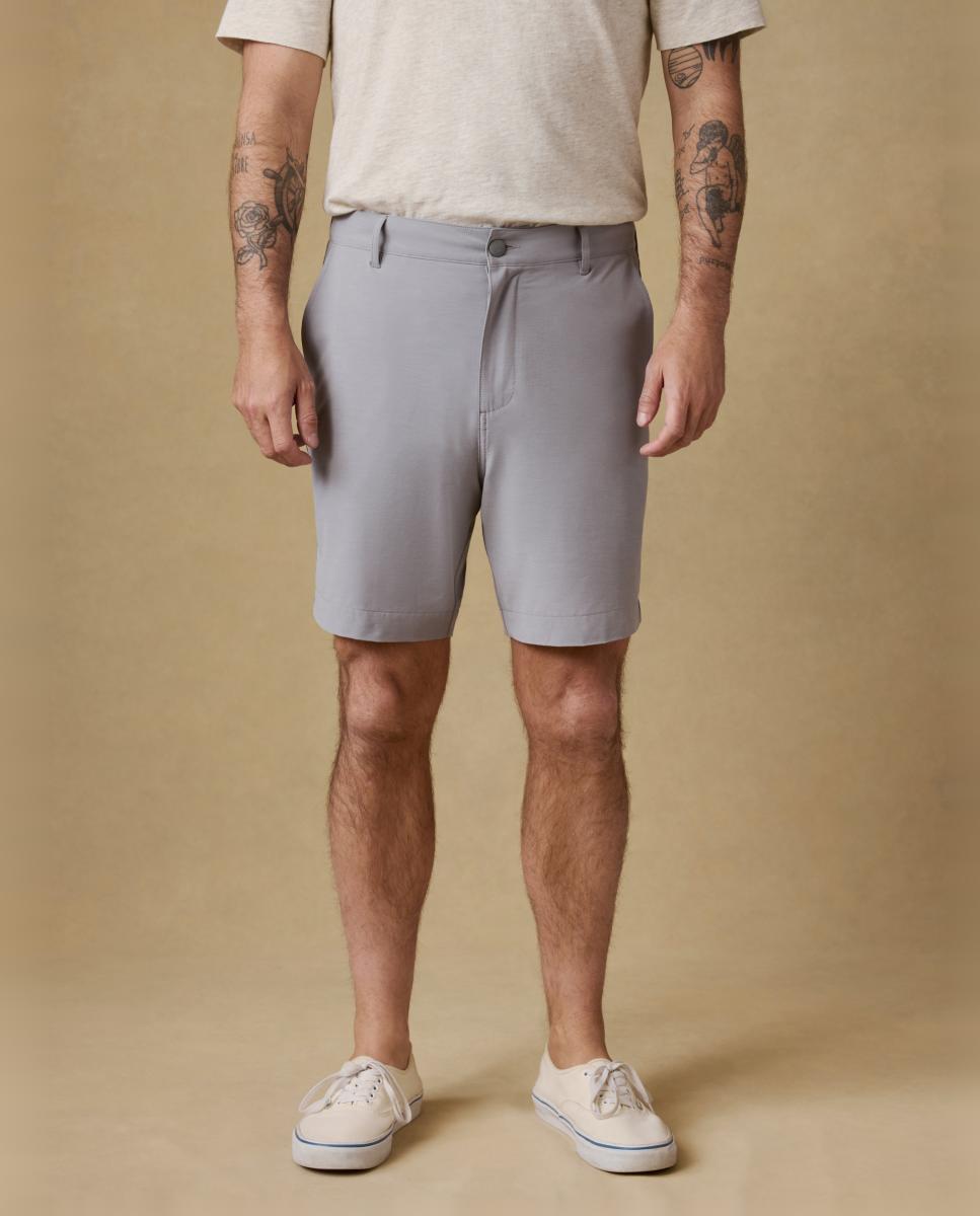 Bermuda de hombre de algodón - Faherty - Gris claro Gris claro-2