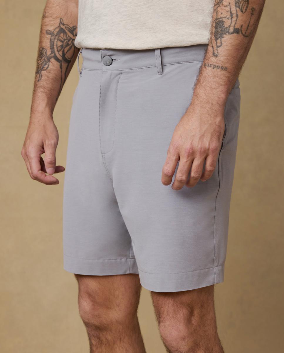 Bermuda de hombre de algodón - Faherty - Gris claro Gris claro-3