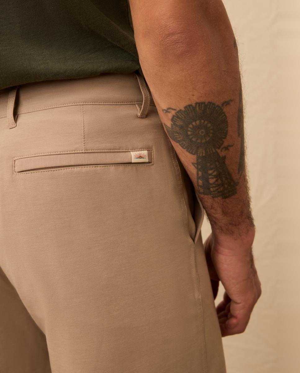 Bermudas de Algodão Caqui-4