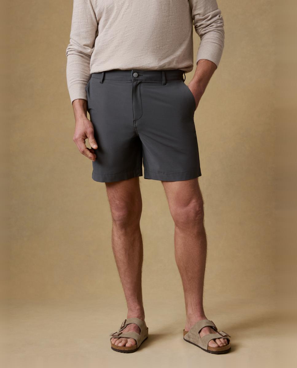 Bermuda de hombre de algodón - Faherty - Marrón oscuro Marrón oscuro-4