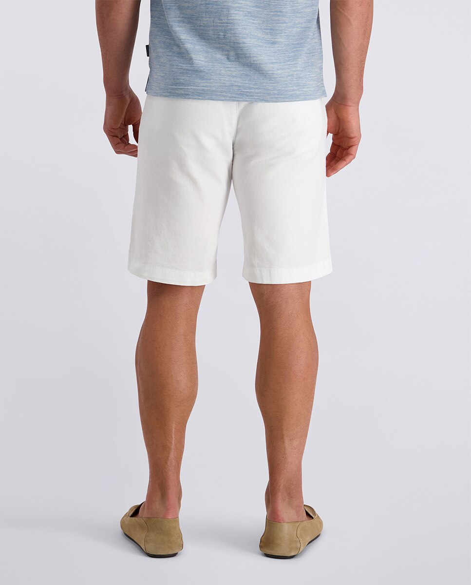 Bermuda regular fit de lino de hombre - Pierre Cardin - Blanco Blanco-3