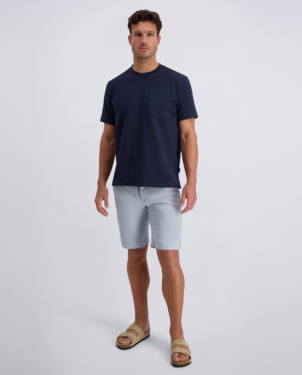 Bermuda regular fit de lino de hombre - Pierre Cardin - Azul claro Azul claro-1