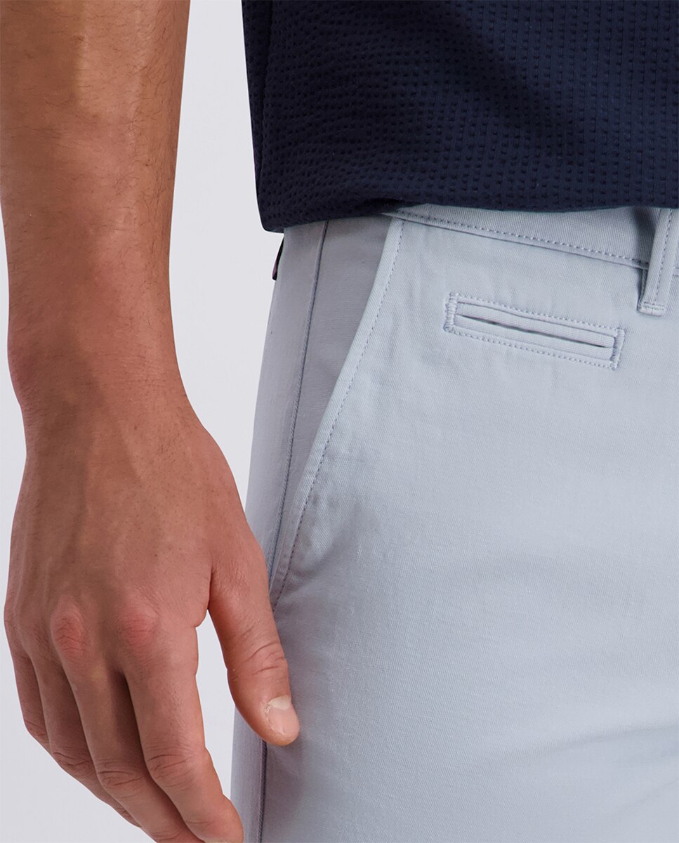 Bermuda regular fit de lino de hombre - Pierre Cardin - Azul claro Azul claro-4