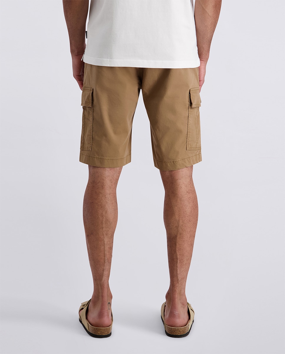 Bermudas Cargo Regular Fit Cotton Tencel - Castanho Castanho-3