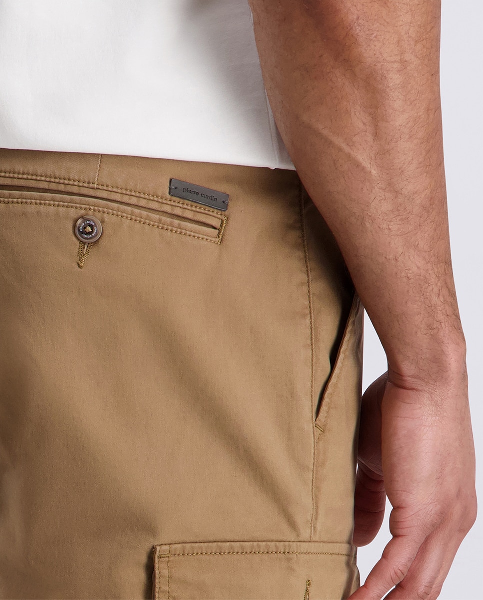 Bermudas Cargo Regular Fit Cotton Tencel - Castanho Castanho-5