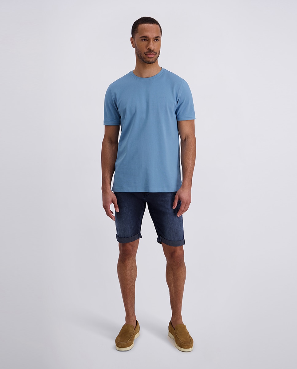 Imagem 0 de Bermudas Denim Tapered Fit Airtouch - Azul-Escuro